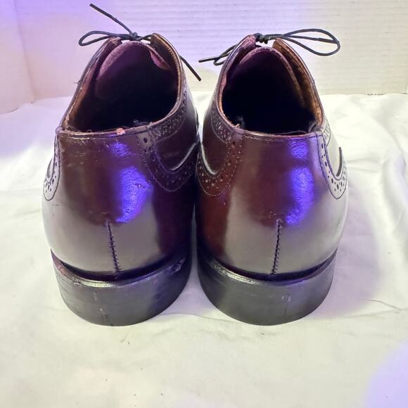 Vintage BOSTONIAN Made in USA Windsor Brown 21132 Cherry Mens Wingtip sz 10 main image 5